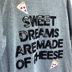 Nordstrom Bow & Drape Sweatshirt XL Pizza